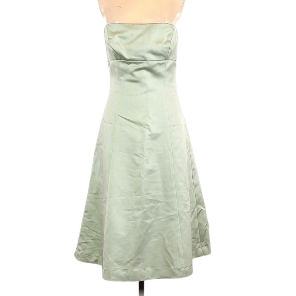 VERA WANG size 6 strapless green A-line dress